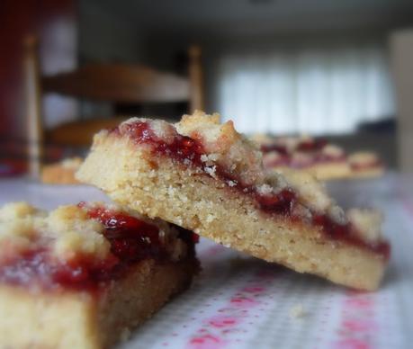 Raspberry Linzer Slices