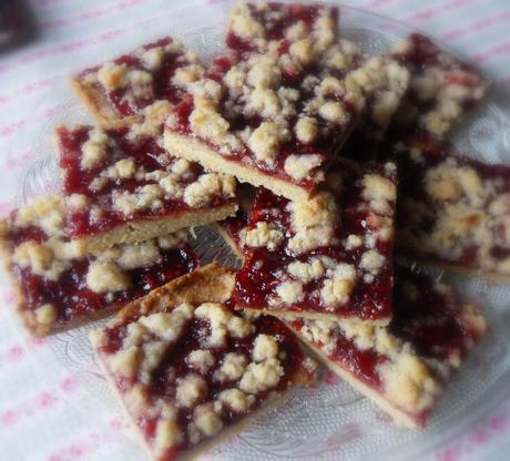 Raspberry Linzer Slices