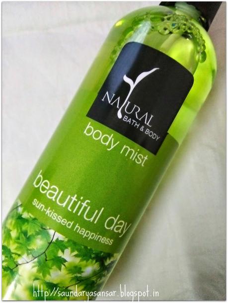 Natural Bath & Body- Beautiful Day Sun-Kissed Happiness body mist: Review