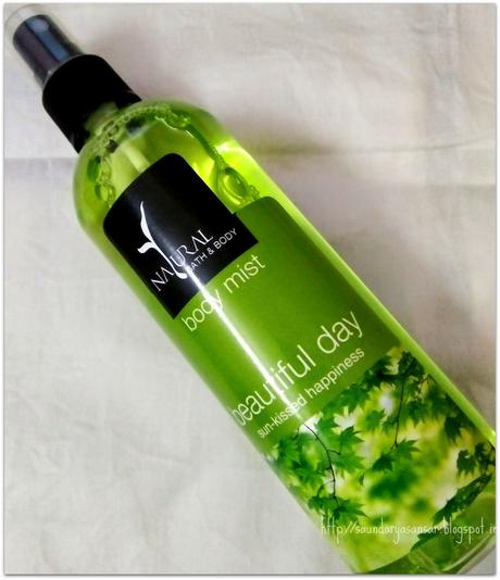 Natural Bath & Body- Beautiful Day Sun-Kissed Happiness body mist: Review