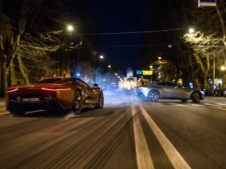 SPECTRE - Jaguar C-X75 vs Aston Martin DB10 - Rome car chase
