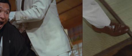 Bond Style – Cream Linen Suit in Vegas (Diamonds are Forever) If only the filmmakers had swapped the Japan shirt/tie/shoes with the Vegas shirt/tie/shoes.