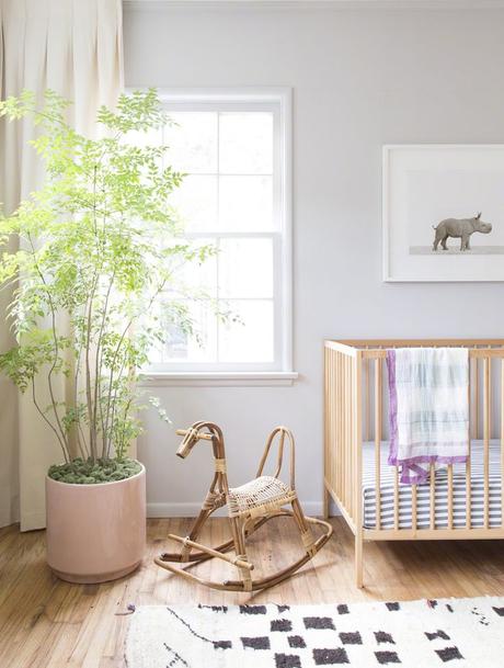 Baby Rhino in a Soothing California Nursery.