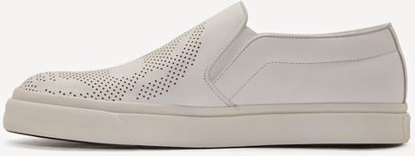 Slip If You Dare:  Alexander McQueen Perforated Leather Skull Sneakers