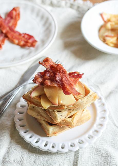 Cheddar, Apple and Bacon Waffles