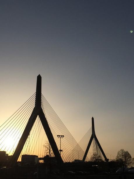Sunset Over The Zakim Bridge, Boston
