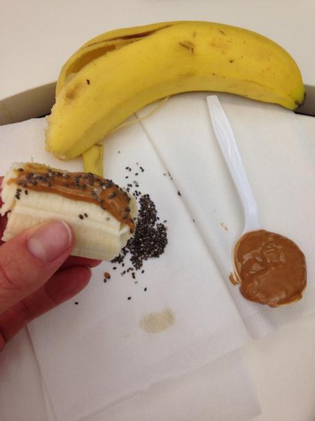 Banana Peanut Butter and Chia Seeds.