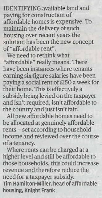 Vested Interest letter of the day