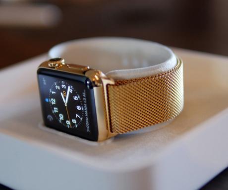 Gold plated stainless steel Apple Watch from WatchPlate.com