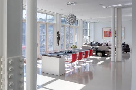 75-foot wall of windows in a Brooklyn home