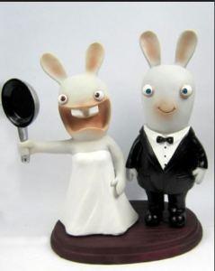rabbit wedding cake top