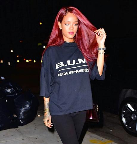 Rihanna hits The Studio