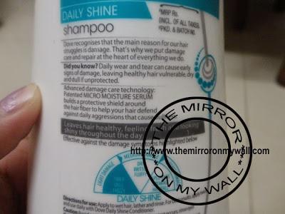 Dove Damage therapy Daily Shine Shampoo Review