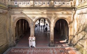 same-sex wedding central park bethesda terrace