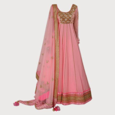 NIKASHA. Embroidered floor length anarkali with separators and embroidered dupatta Rs54,500