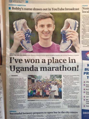 UK news coverage of Uganda International Marathon Masaka international runners