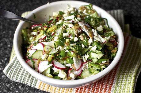 Crunchy Feta Mint Salad