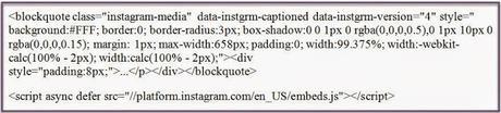 Format Your Instagram Embed - Sample Code