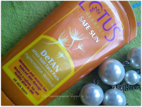 Does Lotus Herbals Safe Sun DeTan really works?