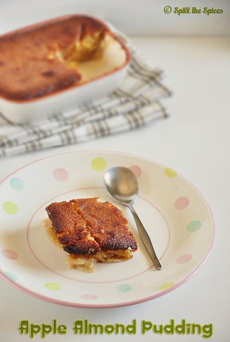 Baked Apple Almond Pudding