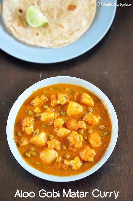 Aloo Gobi Matar | Potato Cauliflower Peas Curry