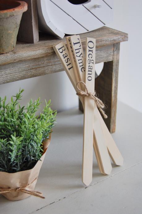 Herb Markers, Handmade home, Sweet Mabel Handmade, Rustic Herb markers, Garden, Plant accessories