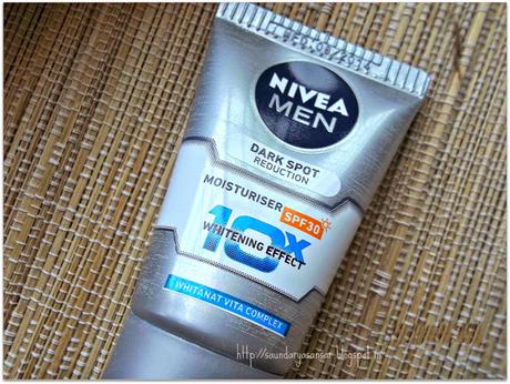 Nivea Men Dark Spot Reduction Moisturiser spf 30 with 10X whitening effect: Review
