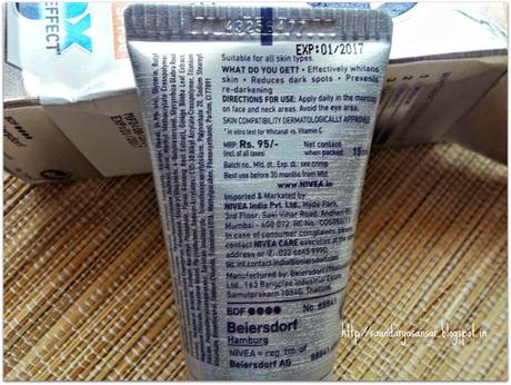 Nivea Men Dark Spot Reduction Moisturiser spf 30 with 10X whitening effect: Review