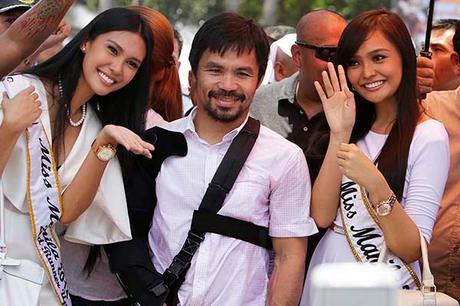 Manny Pacquiao made a low-key return to the Philippines