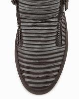 HighStepping In The Dark:  Giuseppe Zanotti Gunmetal Pleated High-Top Sneaker