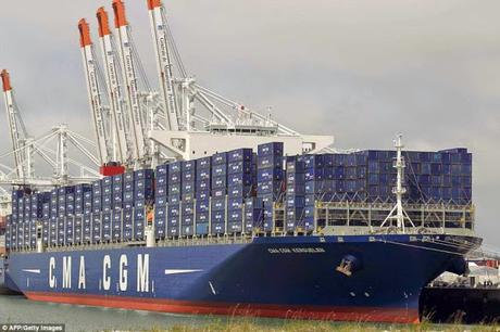 the 17722 TEU vessel CMA CGM Kerguelen ~ on its maiden voyage