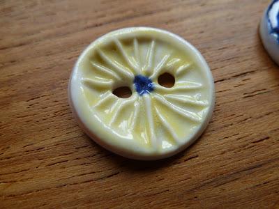 Handmade China Button  Cornwall