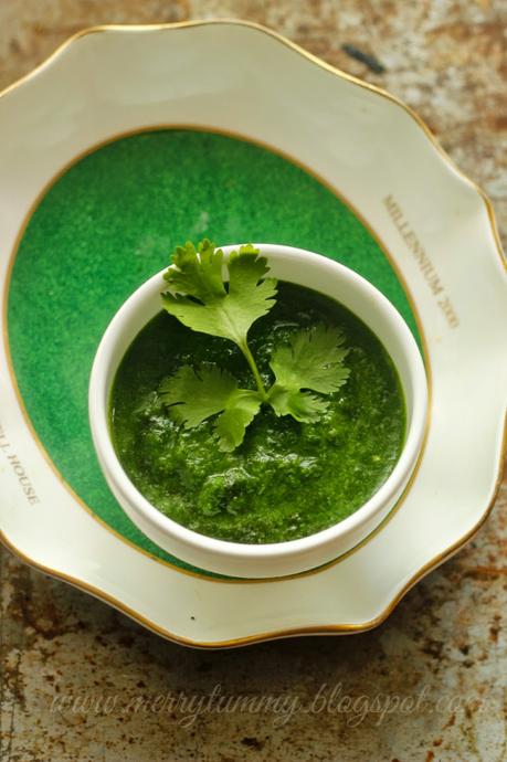 Hari Chutney: Green Chutney: Coriander Chutney: Indian Chuteny For Chaats