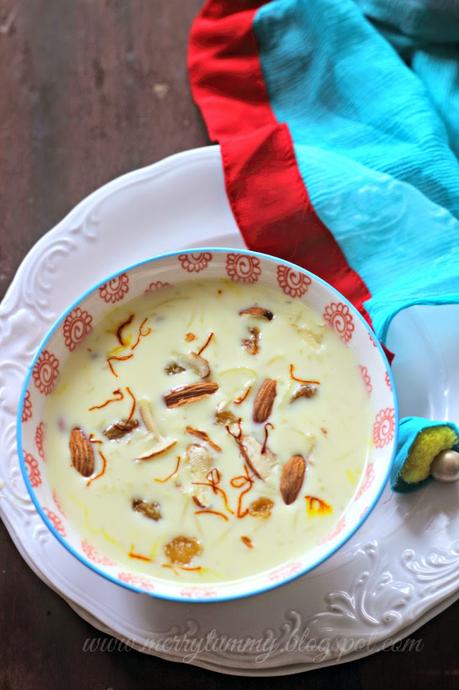 Kesar Seviyan Kheer :Vermicelli Milk Pudding Infused With Saffron