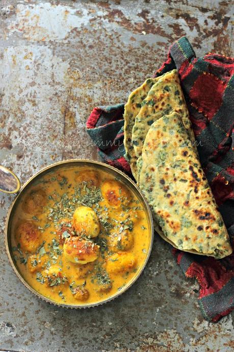 Punjabi Dum Aloo: Baby Potatoes In Rich Tomato Gravy