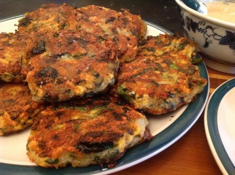 Potato Spinach Fritters with Daiya (2)