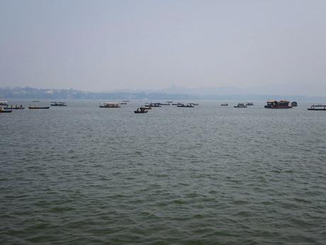 Boats on Hangzhou West Lake