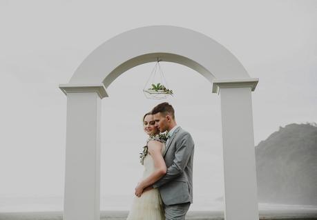 A Seaside Picnic Love Story . Modern Wedding Inspiration For The Unique Couple