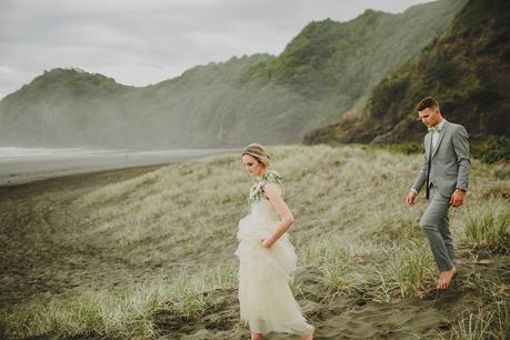 A Seaside Picnic Love Story . Modern Wedding Inspiration For The Unique Couple