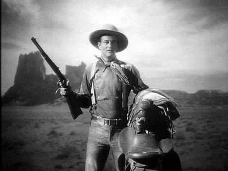 John Wayne, the Ringo Kid, in John Ford's Stagecoach (1939)