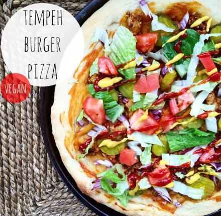 Friendly Fig - Tempeh Burger Pizza