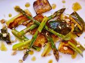 Little Home-grown Silliness; Chargrilled Courgettes, Leeks Asparagus with Lemon Walnuts