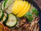 Jerk Chicken Grilled Vegetable Quinoa Bowls