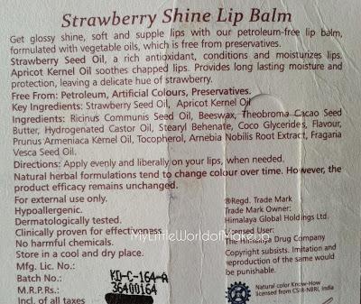 Himalaya Herbals Strawberry Shine Lip Balm Review