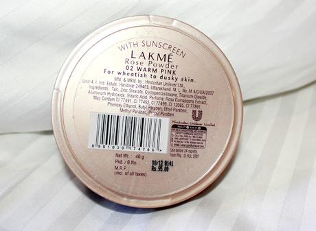 LAKME Rose Powder with Sunscreen- Warm Pink Review