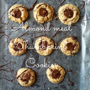 Almond Meal Thumbprint Cookies