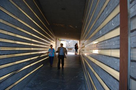 Irish Hunger Memorial, New York City, USA - Entrance Tunnel with Text