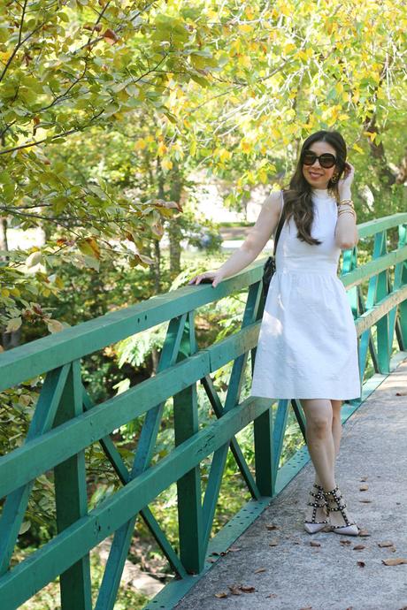 style of sam, from grandma with love, how to wear a vintage white dress in a modern way