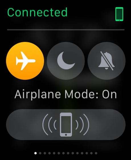 Airplane mode re-enabled on Apple Watch