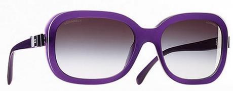 Rectangular shaped sunglasses with Chanel bows on the temples (model 5280Q, Charms Line)